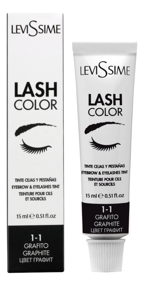 

Краска для бровей и ресниц Lash Color 15мл: 1.1 Графит, Краска для бровей и ресниц Lash Color 15мл