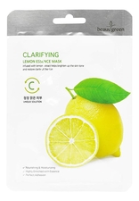 BeauuGreen Тканевая маска для лица c экстрактом лимона Premium Clarifying Lemon Essence Mask 23г
