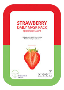 

Маска для лица с экстрактом клубники Strawberry Daily Mask: Маска 1шт, Маска для лица с экстрактом клубники Strawberry Daily Mask