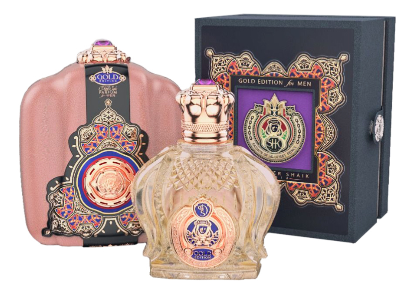 

Opulent Gold Edition for Men: парфюмерная вода 100мл ЛЮКС (в золоте - кожаный чехол - хрустальный флакон с кристаллом Swarovski), Opulent Gold Edition For Men