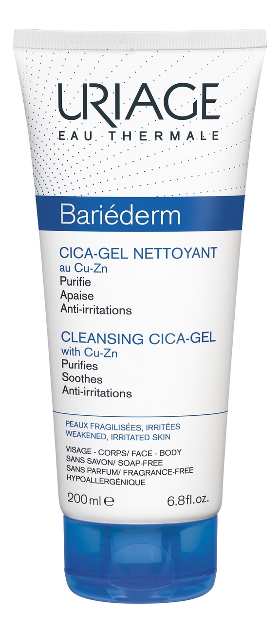 

Очищающий гель для сухой кожи Bariederm Cica-Gel Nettoyant 200мл