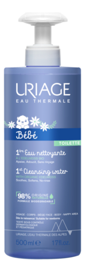 Первая очищающая вода для детей и новорожденных Bebe 1er Eau Nettoyante: Вода 500мл