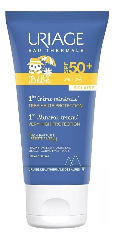 Солнцезащитный минеральный крем для детей Bebe 1ere Creme Minerale SPF50+ 50мл