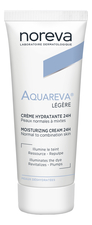 Noreva Увлажняющий крем для нормальной и комбинированной кожи Aquareva 24H Moisturizing Cream Legere 40мл