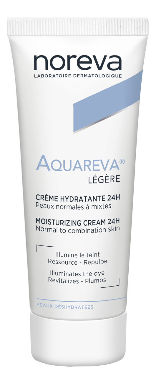 Увлажняющий крем для нормальной и комбинированной кожи Aquareva 24H Moisturizing Cream Legere 40мл noreva laboratories aquareva light moisturizing cream 24h крем легкий увлажняющий 24 часа для нормальной и комбинированной кожи лица 40 мл