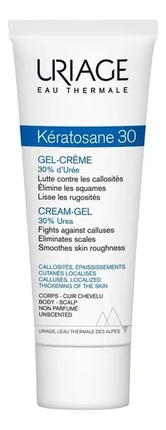 Крем-гель для локализованных утолщений кожи Keratosane 30 Gel-Creme: Гель 75мл uriage гель для локализованных утолщений кожи keratosane 30 40 мл