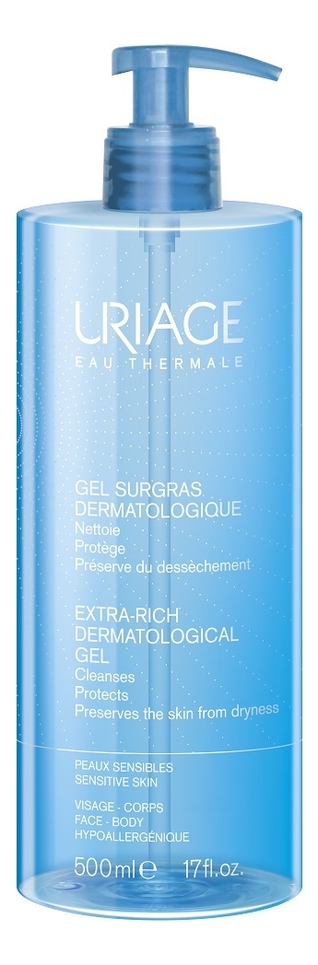 Очищающий гель для лица и тела Eau Thermale Gel Surgras Dermatologique: Гель 500мл