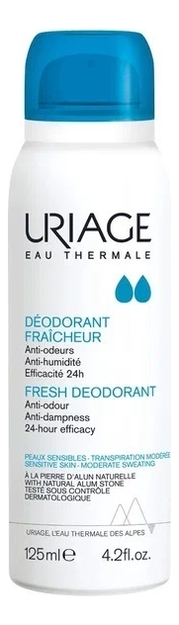 Освежающий дезодорант на основе квасцов Eau Thermale Deodorant Fraicheur 125мл eau thermale jonzac освежающий шариковый дезодорант 24 часа rehydrate deo fraicheur 50мл