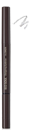 Карандаш для бровей 3 в 1 Eco Soul Designing Eyebrow 0,2г: 03 Grey Brown карандаш для бровей 3 в 1 eco soul designing eyebrow 0 2г 03 grey brown