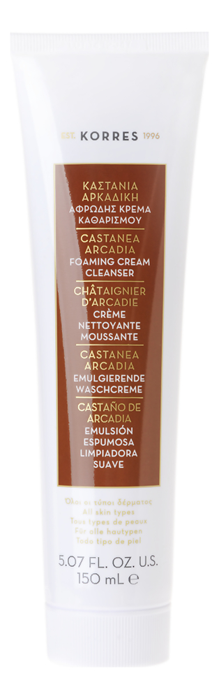 

Очищающий крем-пенка для умывания с экстрактом каштана Castanea Arcadia Foaming Cream Cleanser 150мл