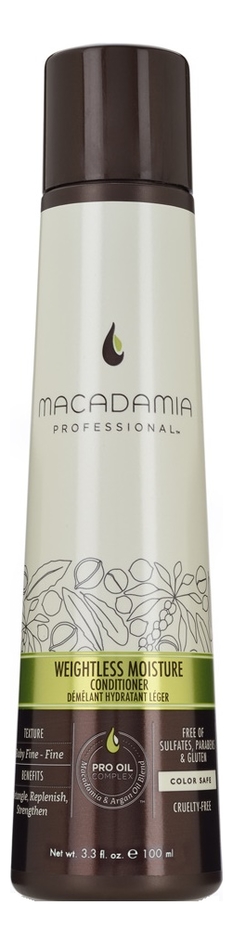 

Увлажняющий кондиционер для волос Professional Weightless Moisture Conditioner: Кондиционер 100мл, Увлажняющий кондиционер для волос Professional Weightless Moisture Conditioner
