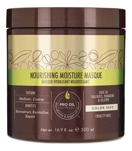 

Питательная маска для волос с маслом арганы и макадамии Professional Nourishing Moisture Masque: Маска 500мл, Питательная маска для волос с маслом арганы и макадамии Professional Nourishing Moisture Masque