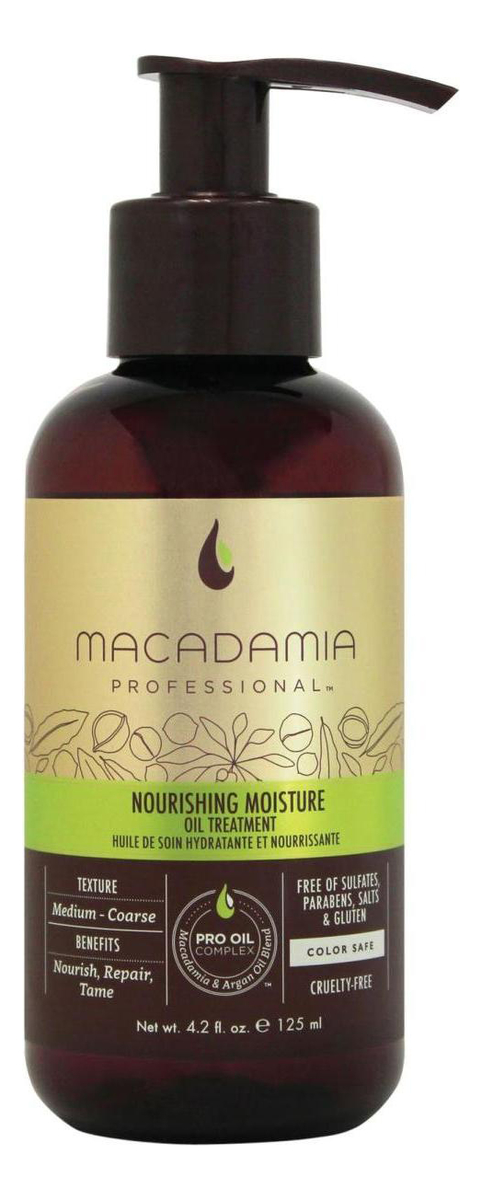 Купить Увлажняющее масло для волос Professional Nourishing Moisture Oil: Масло 125мл, Macadamia