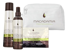 Macadamia Набор для ухода за волосами Professional Weightless Moisture Beauty Bag (шампунь 300мл + масло 30мл + кондиционер 236мл)