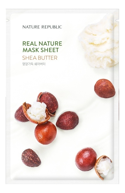 

Тканевая маска для лица с маслом ши Real Nature Mask Sheet Shea Butter 23мл