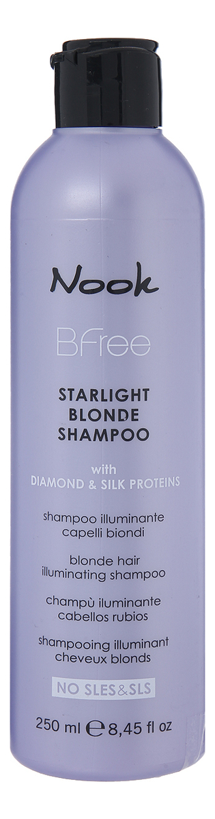 Сияющий шампунь для волос цвета Блонд BFree Starlight Blonde Shampoo: Шампунь 250мл