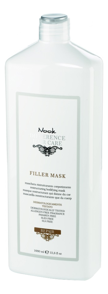 Восстанавливающая маска для сухих и поврежденных волос Ph 4,0 Difference Hair Care Repair Filler Mask: Маска для волос 1000мл
