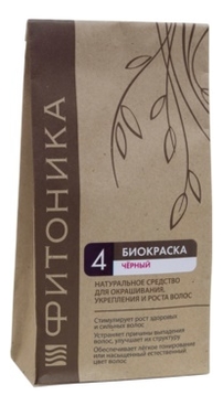

Биокраска для волос Фитоника 30г: No4 Черный, Биокраска для волос Фитоника 30г