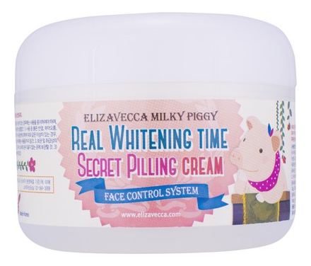 Осветляющий крем-пилинг для лица Milky Piggy Real Whitening Time Secret Pilling Cream 100г крем для лица осветляющий milky piggy real white time milk cream 100г