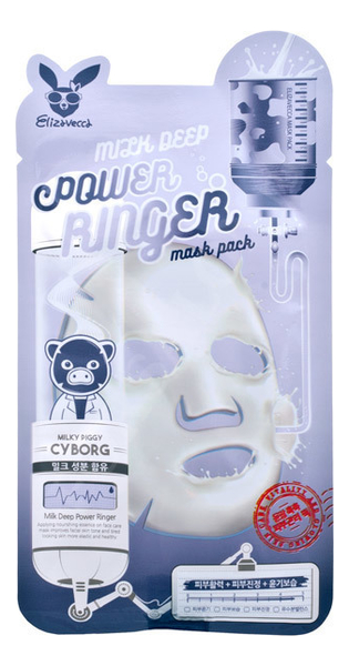 Купить Тканевая маска для лица на основе молока Milk Deep Power Ringer Mask Pack: Маска 23мл, Elizavecca