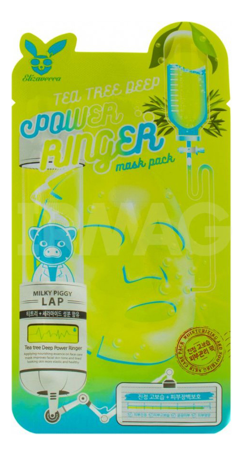 

Тканевая маска для лица с экстрактом чайного дерева Tea Tree Deep Power Ringer Mask Pack: Маска 23мл, Тканевая маска для лица с экстрактом чайного дерева Tea Tree Deep Power Ringer Mask Pack