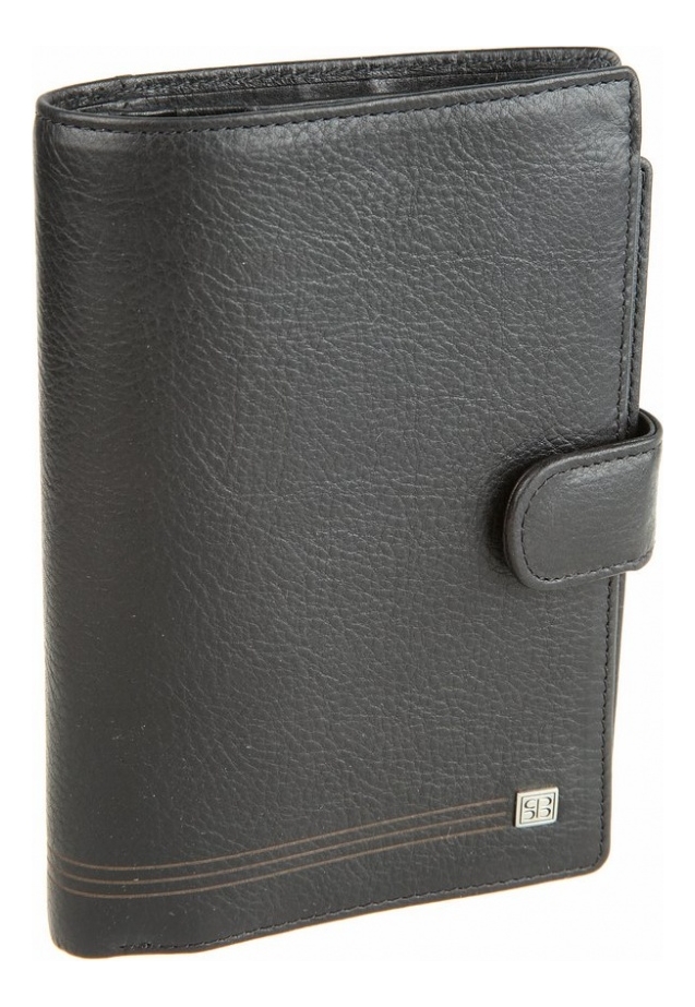 

Портмоне с обложкой д/паспорта West Black 2334 (черное)