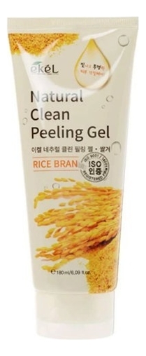 Пилинг-скатка для лица с экстрактом коричневого риса Rice Bran Natural Clean Peeling Gel 180мл: Пилинг-скатка 180мл ekel пилинг скатка natural clean peeling gel rice bran с экстрактом коричневого риса 100 мл