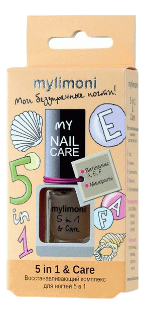 

Восстанавливающий комплекс для ногтей MyLimoni 5 in 1 & Care 6мл