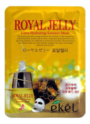 Купить Тканевая маска для лица с маточным молочком Royal Jelly Ultra Hydrating Essence Mask 25г, Ekel