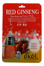 Ekel Тканевая маска для лица с экстрактом красного женьшеня Red Ginseng Ultra Hydrating Essence Mask 25г