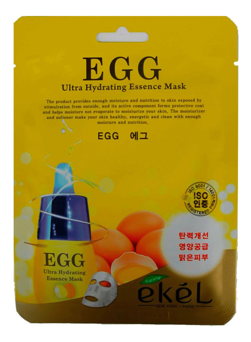Купить Тканевая маска для лица с экстрактом яичного желтка Egg Ultra Hydrating Essence Mask 25г, Ekel
