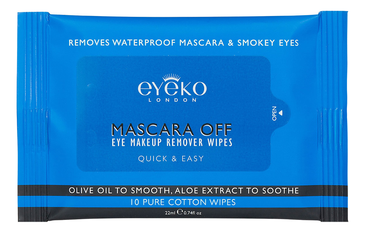 

Салфетки для снятия макияжа с глаз Mascara Off Eye Makeup Remover Wipes 10шт
