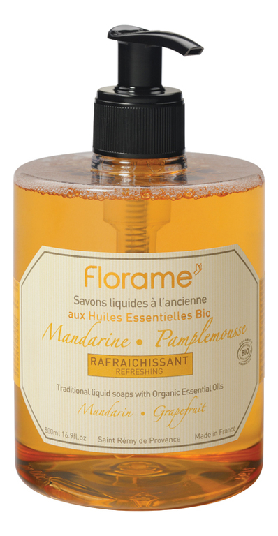 Жидкое мыло Savons Liquides A lAncienne Mandarine-Pamplemousse 500мл (мандарин, грейпфрут)