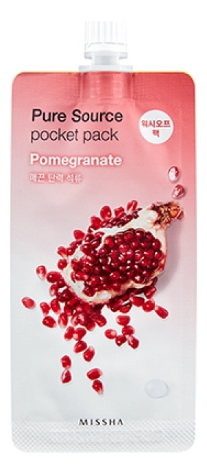 Купить Ночная маска для лица с экстрактом граната Pure Source Pocket Pack Pomegranate 10мл, Missha