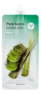 Ночная маска для лица с экстрактом алоэ Pure Source Pocket Pack Aloe 10мл