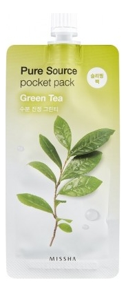 Ночная маска для лица с экстрактом зеленого чая Pure Source Pocket Pack Green Tea 10мл ночная маска для лица с экстрактом зеленого чая pure source pocket pack green tea 10мл