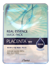 JUNO Тканевая маска для лица с плацентой Real Essence Mask Pack Placenta 25мл