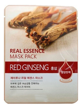 JUNO Тканевая маска для лица с экстрактом красного женьшеня Real Essence Mask Pack Red Ginseng 25мл
