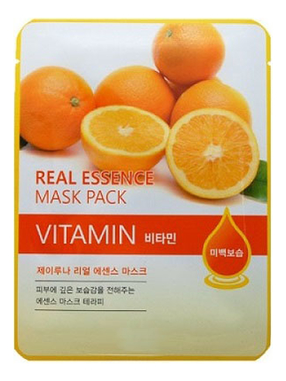 Тканевая маска для лица с витаминами Real Essence Mask Pack Vitamin 25мл: Маска 1шт тканевая маска для лица с витаминами vitamin tree mask pack 25мл маска 1шт