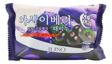 JUNO Мыло-скраб с экстрактом асаи Sangtumeori Peeling Soap Acai Berry 150г