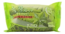 JUNO Мыло-скраб с экстрактом зеленого чая Sangtumeori Peeling Soap Green Tea 150г
