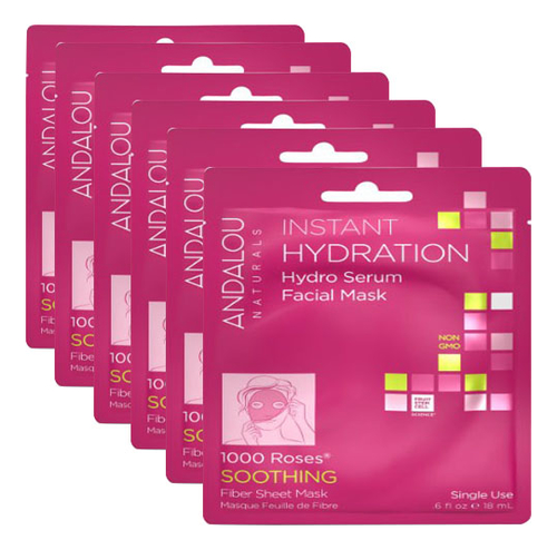 

Маска-сыворотка для лица увлажняющая Soothing Instant Hydration Hydro Serum Facial Mask 1000 Roses: Маска 6*18мл, Маска-сыворотка для лица увлажняющая Soothing Instant Hydration Hydro Serum Facial Mask 1000 Roses