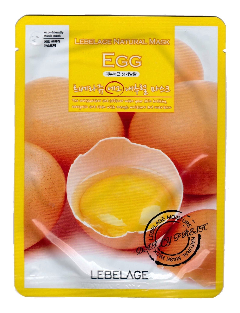 

Тканевая маска для лица с экстрактом яйца Egg Natural Mask 23мл