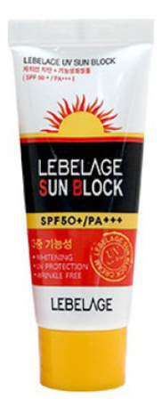 Купить Солнцезащитный крем для лица и шеи UV Sun Block SPF50+ PA+++: Крем 70мл, Lebelage
