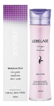 Lebelage Тонер увлажняющий с коллагеном и экстрактом зеленого чая Collagen + Green Tea Moisture Skin