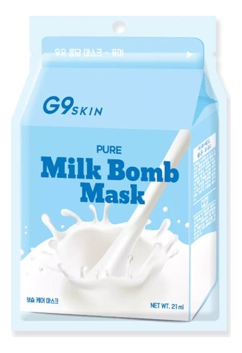 

Тканевая маска для лица G9 Skin Pure Milk Bomb Mask 21мл (молоко)