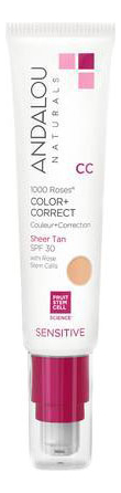 

Матирующий CC крем Sensitive 1000 Roses Color + Correct Sheer Tan SPF30 With Rose Stem Cells 58мл