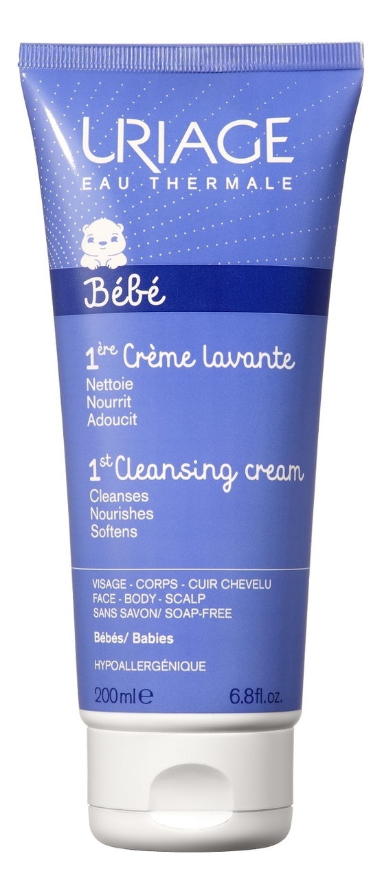 Очищающий пенящийся крем для детей и новорожденных Bebe 1ere Creme Lavante: Крем 200мл