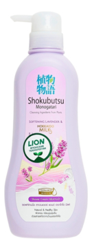 Крем-гель для душа Лаванда с молоком Shokubutsu Monogatari Softening Lavender & Hokkaido Milk 500мл