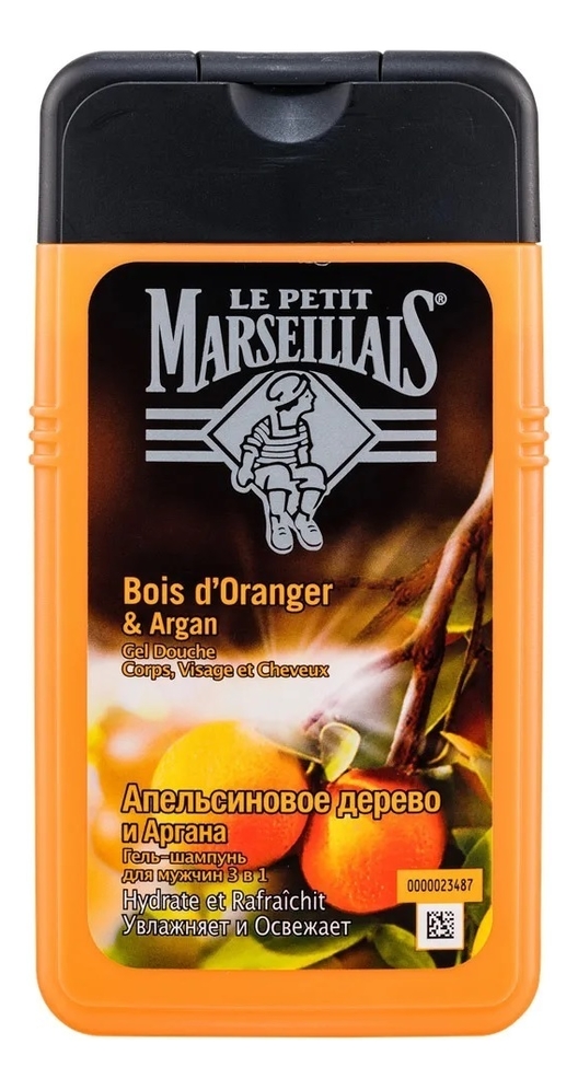 

Гель-шампунь для мужчин 3 в 1 Апельсиновое дерево и Аргана Bois d'Oranger & Argan: Гель-шампунь 250мл, Гель-шампунь для мужчин 3 в 1 Апельсиновое дерево и Аргана Bois d'Oranger & Argan